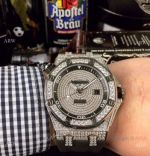 Audemars Piguet Iced Out Replica Watch - Royal Oak Offshore Diver Black Rubber Band